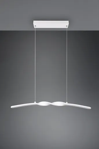 Lustra Ginko, RL, 79x9x150 cm, 18W, 1x SMD, metal, alb mat