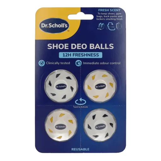 Scholl Bile reîmprospătoare pentru încălțăminte (Shoe Deo Balls) 4 buc