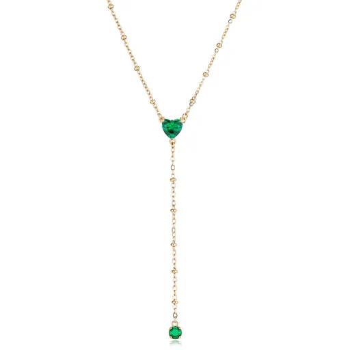 S'Agapõ Colier elegant placat cu aur cu zircon cubic Dazzly SDZ135