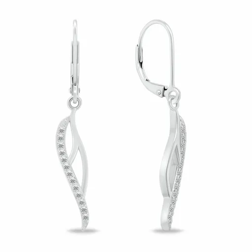 Brilio Silver Cercei fermecați din argint cu zirconi EA270W
