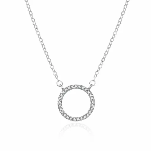 Agato Colier modern din argint Cerc AGT-N044W