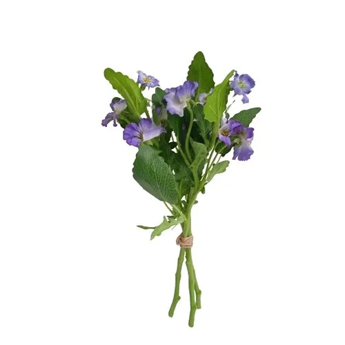 Buchet artificial de panseluțe violet deschis, 37cm, mov deschis