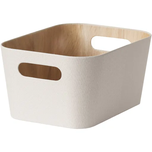 Set de 2 coșuri de depozitare Kitchisimo 31 × 23 ×16 cm, crem, crem deschis, L