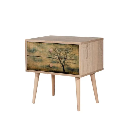 Noptieră Two Sonoma Oak, naturală