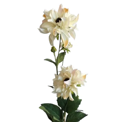 Floare artificială Jiřina crem, 72 cm