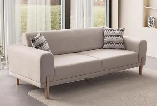 Canapea extensibila 3 locuri, Atelier del Sofa, 752EST1128, Frame: 70% HORNBEAM/30% MELAMINE COATED CHIPBOARD, Crem