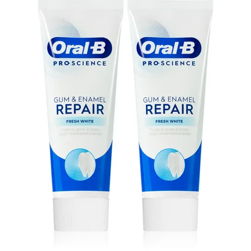 Oral-B Gum & Enamel Repair Fresh White pasta de dinti pentru respiratie proaspata 2x75 ml