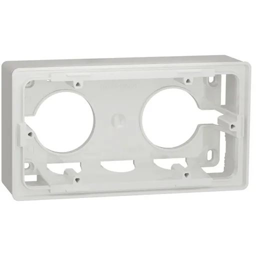 Doza montaj PT 2 posturi Schndeider Noua Unica Studio, alb NU800418, alb
