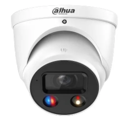 Camera dome IP Dahua IPC-HDW3549H-AS-PV-0280B-S5, 5MP, 2.8mm, Dual Light (IR+WL 30m), microfon, slot card, WizSense, Active Deterrence, IP67, PoE