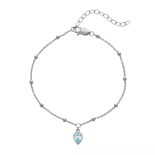 Hot Diamonds Brățară din argint pentru femeile născute în martie Silver Whisper SWB027