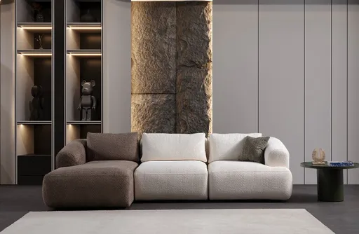 Coltar, Atelier del Sofa, 560ARE5249, Cadru: LEMN/PAL, Maro/Alb