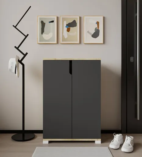 Pantofar, Hanah Home, Venedik, 60x97x34 cm, PAL, Stejar safir / Antracit