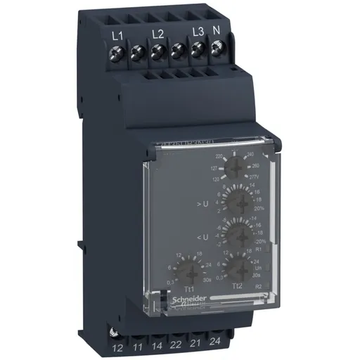 Releu control tensiune Rm35-U - interval 114 - 329 V C.A. Schneider RM35UB3N30
