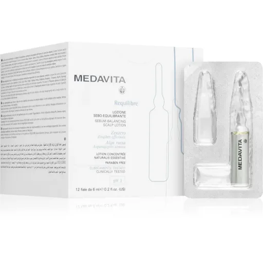Medavita Requilibre Sebum-Balancing Scalp Lotion ser de păr pentru un scalp seboreic 12x6 ml