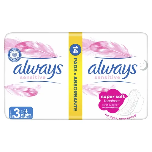 Always Absorbante de noapte Ultra Sensitive Night Duo 14 buc