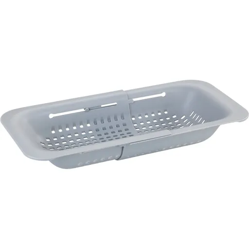 Scurgător telescopic Wenko 30 - 50 cm, pe chiuvetă, gri, gri