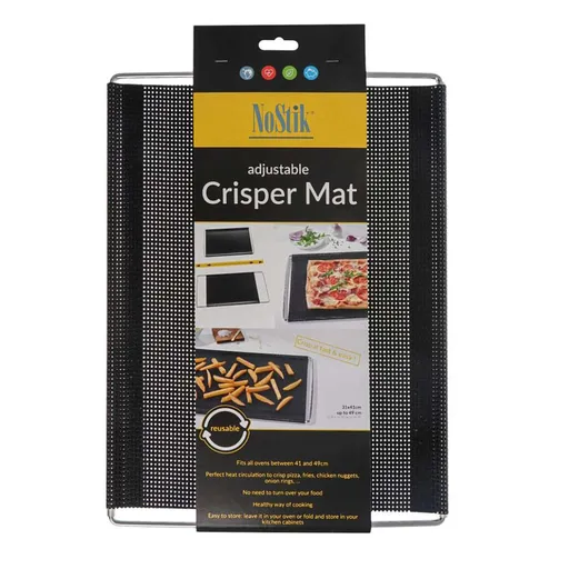 Plansa antiaderenta pentru cuptor NoStik 1DDD373 31x41cm, Reutilizabila, Pana la 260°C, Negru