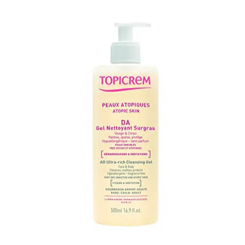 Topicrem Ultra gel de spălare nutritiv AD (Ultra-Rich Cleansing Gel) 500 ml