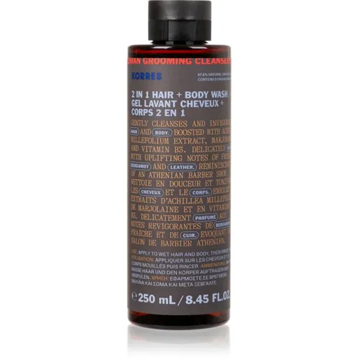 Korres Athenian Grooming gel de dus si sampon 2in1 pentru barbati 250 ml