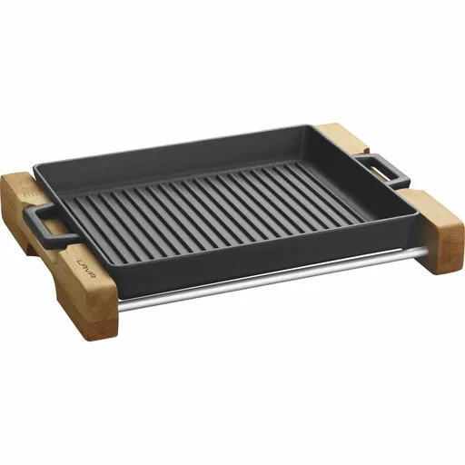 LAVA Metal Placă de grătar cu suport, 26 x 32 cm