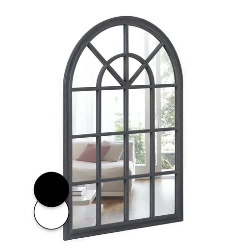 Casa Chic Savile, oglinda frantuzeasca in aspect de fereastra, rama din lemn, 120 x 80 cm