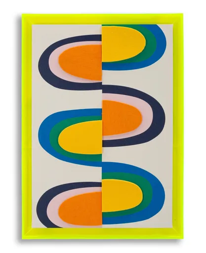 Tablou decorativ Pop Art -H, Mauro Ferretti, 50x70 cm, canvas/lemn de pin/plastic, multicolor