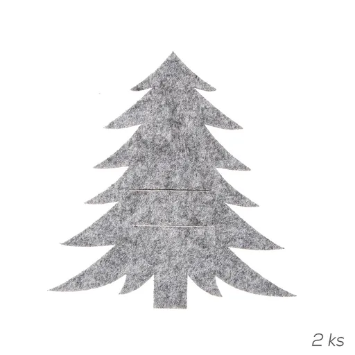 Orion Pungă pentru tacâmuri Stromek gri, 18 x 18cm, set de 2 bucăți, gri