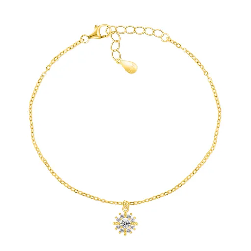 Brilio Silver Brățară frumoasă placată cu aur cu zircon BRC51Y