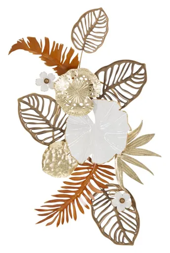 Mauro Ferretti  Panou Frunze Fier cm 50,8X7X87 | Aosom Romania