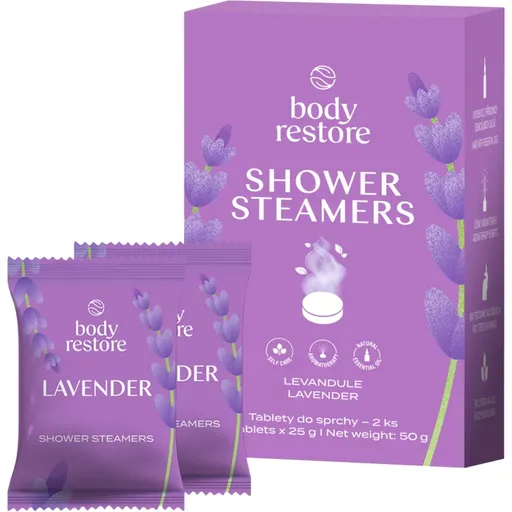 Body Restore Lavender Shower Steamers tablete pentru duș cu esente de lavanda 2x25 g