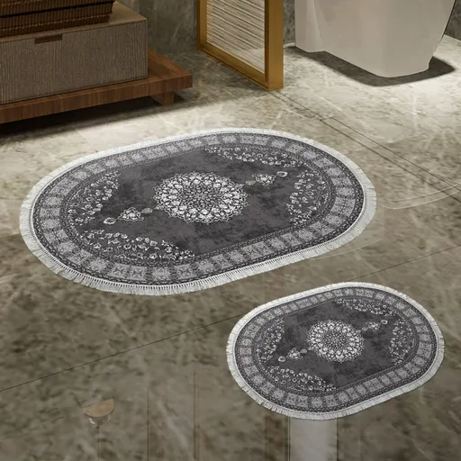 Set covorase de baie, L'essentiel Maison, 410615, Gri