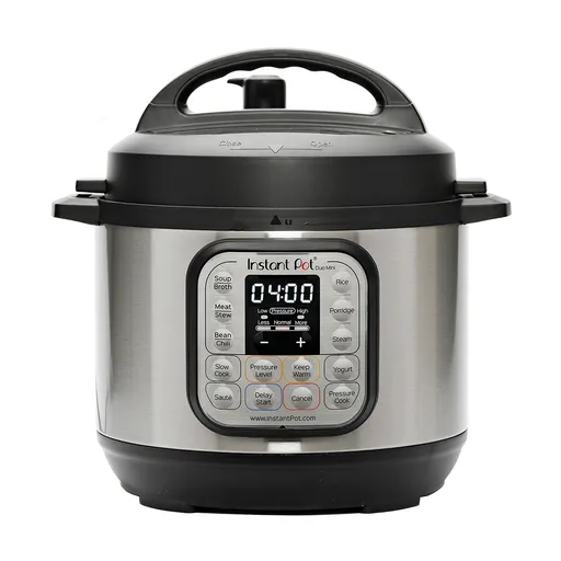 Instant Pot Duo Mini mașină de gătit sub presiune 110004501, 700W, 3L, 11 programe, 7 funcții, funcție Set and Forget, oțel inoxidabil, argintiu