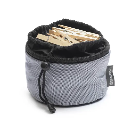 Geantă cu clipsuri pentru haine Brabantia Compact 1005642, până la 150 de clipsuri, rezistentă la intemperii, gri