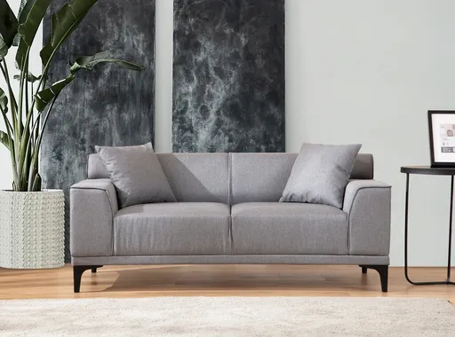 Canapea 2 locuri, Atelier del Sofa, 560ARE1526, Gri deschis