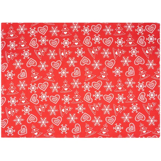 Suport farfurie Inimioare, roșu, 33 x 45 cm