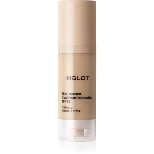 Inglot Skin Focused Care Face Foundation SPF 50 acoperire make-up SPF 50 culoare Yellow Beige 30 ml