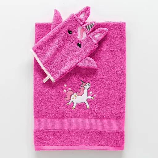 Colecția pentru copii Colombine de pânză terry cu motiv de unicorn