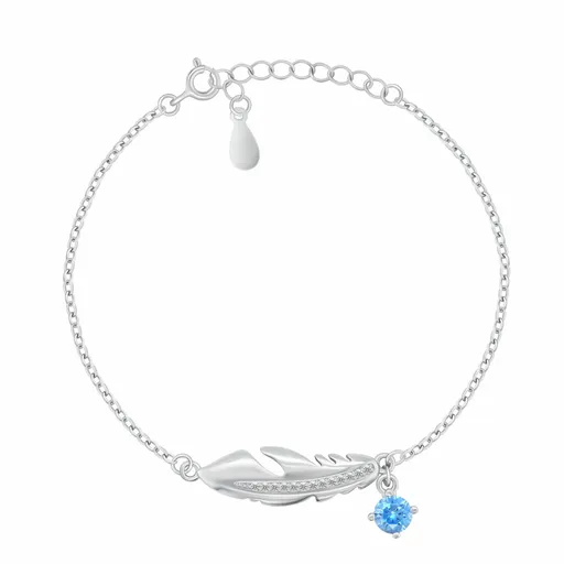 Brilio Silver Brățară fermecătoare din argint Floare cu zirconiu BRC221W