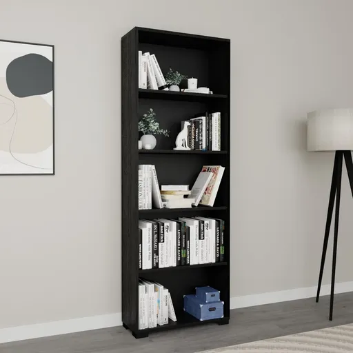 Corp biblioteca, Hanah Home, Lucas 1600-113, 64x182x25 cm, Negru