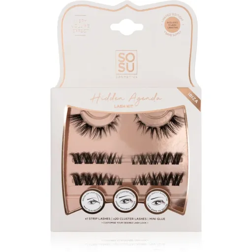 SOSU Cosmetics Hidden Agenda Lash Kit gene false Ibiza 1 buc