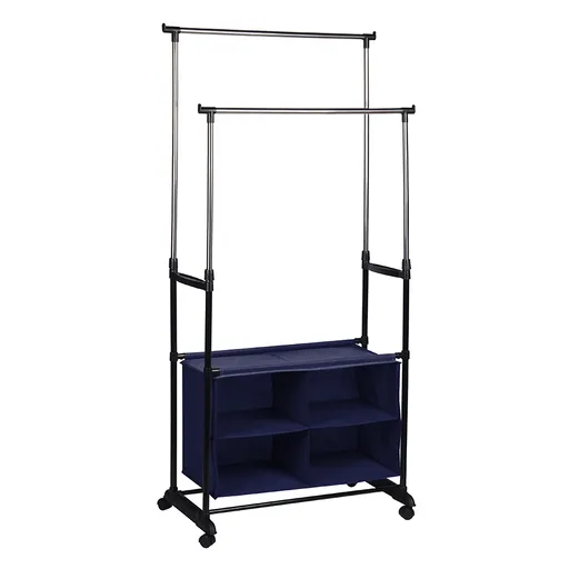 Cuier dublu cu cutie de depozitare SANDOR, negru