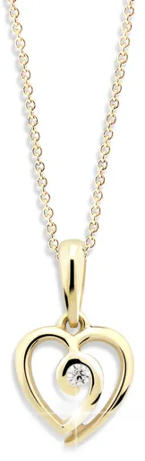 Cutie Jewellery Pandantiv romantic din aur galben Z6298-1609-40-10-X-1