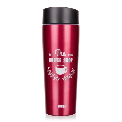 Banquet Cană termică COFFEE 350 ml, vișinie, vișiniu