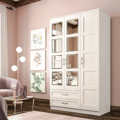 Dulap pentru haine, Hanah Home, Rb-050, Alb mat