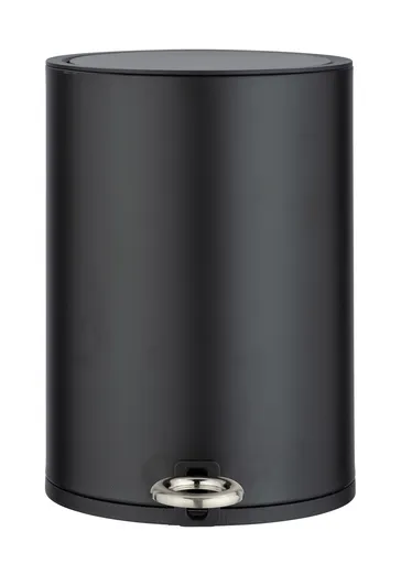 Cos de gunoi cu pedala, Wenko, Monza Black Matt, 3 L, inox/plastic, negru