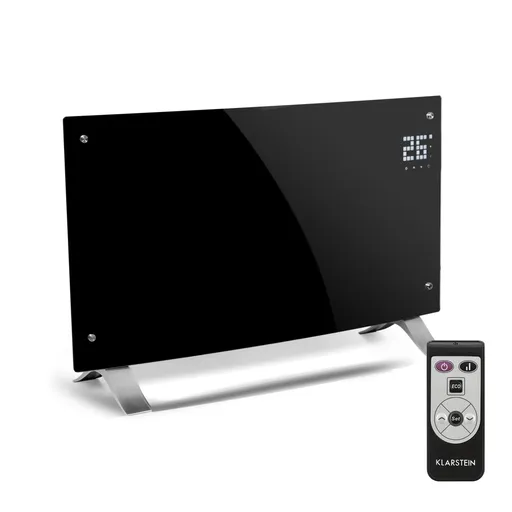 Klarstein BORNHOLM CURBAT, convector, încălzitor convențional, termostat, timer, 2000 W, negru