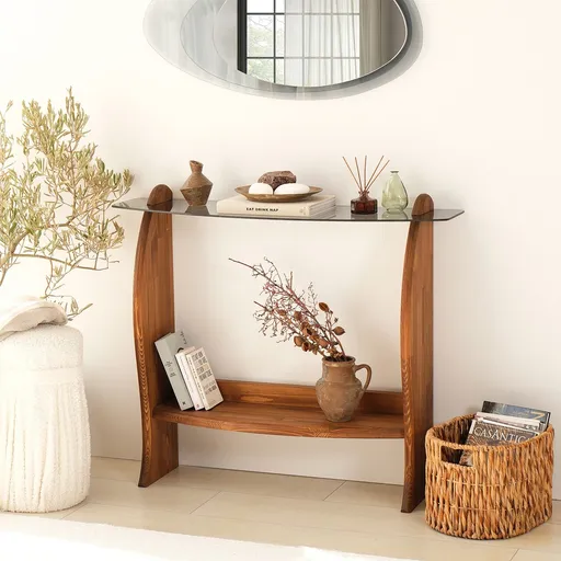 Dulap, Hanah Home, Surf, 106x90x30 cm, Castan / Fume