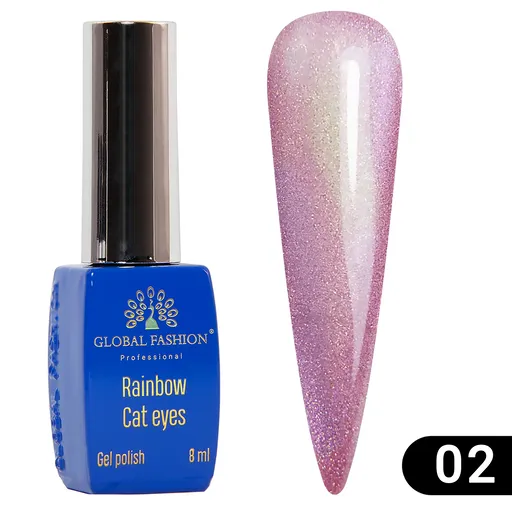 Oja Semipermanenta Rainbow Laser Cat Eyes 8 ml, 02, TPO Free