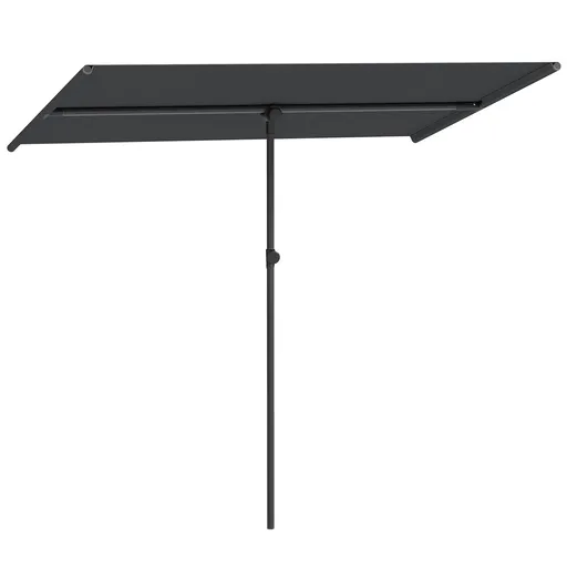 Outsunny Umbrelă de Soare cu Protecție UPF 50+, Înclinare la 180° și Înălțime Reglabilă, 150x205x120-215 cm, Gri Închis | Aosom Romania