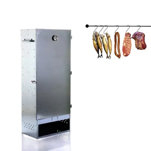 Afumatoare multifunctionala XL din tabla zincata, fara geam, L/l/H = 46/30/110 cm